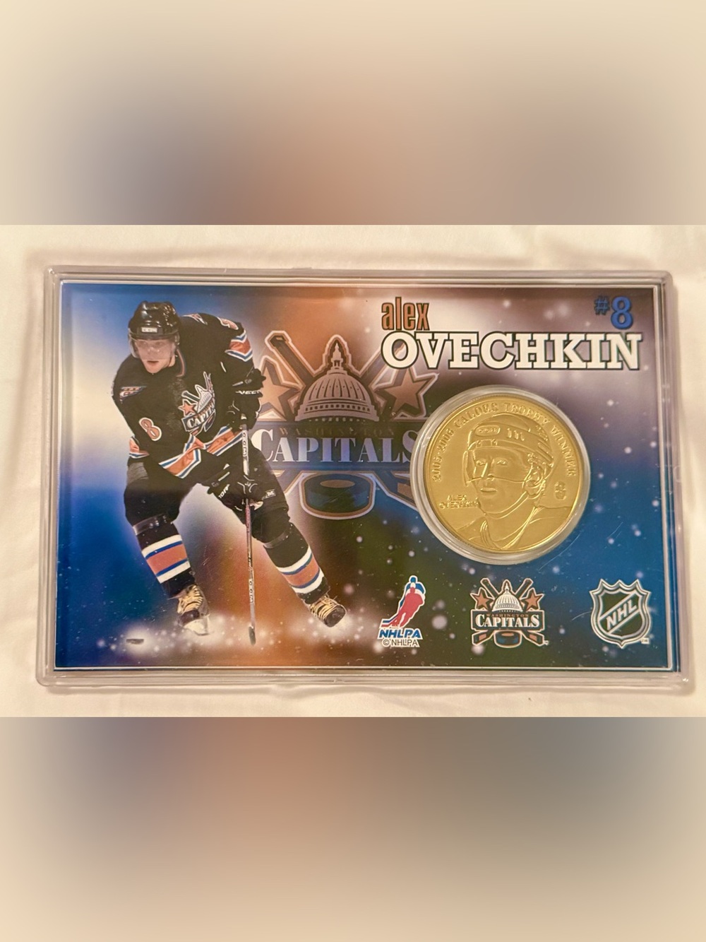 2005-06 Washington Capitals Alex Ovechkin Bronze Medallion Coin Calder Trophy SG